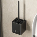 Escova Sanitária com Suporte de Parede – Design Inoxidável para Limpeza de Banheiro